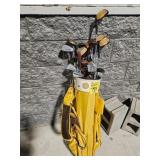 GOLF CLUBS AND BAG