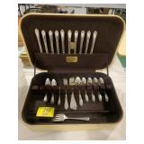 WMA ROGERS A1 PLUS MARKED FLATWARE SET IN CASE