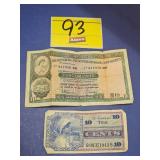 VINTAGE 10 HONG KONG DOLLAR, MILITARY PAYMENT