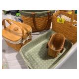 GROUP OF LONGABERGER BASKETS & ACCESSORIES