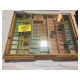 GLASS-TOP GILLETTE THIN BLADES STORE DISPLAY CASE