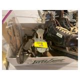 BOX OF ANTIQUE ICE SKATES