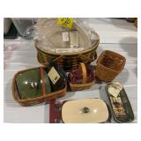 GROUP OF LONGABERGER BASKETS & ACCESSORIES