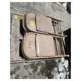 (8) FOLDING CHAIRS, CARD TABLE