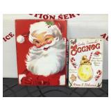 Santa & Eggnog Christmas Metal Sign Lot