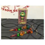 (3) Christmas Tree Ornaments Lot- Grinch,(2) 8"