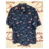 Huk Fishing Menï¿½s 2XL Button Front Patriotic