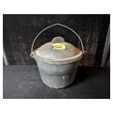 Small Cast Iron Pot with Lid - 7"