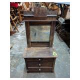 Wooden Doll Dresser with Mirror