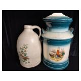 Ceramic Milk Can Decoration - 15"