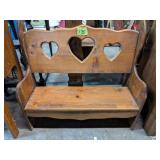 Small Wooden Heart Bench -