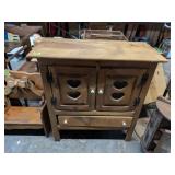 Wooden Heart Door Cabinet - 30" x 13.25" x 32.5"