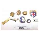 (390) .25" VARIETY OF SMALL MILITARY PINS