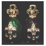 (549) 1 3/8" MARDI GRAS EGG CHARM - MAGNETIC CLOSU