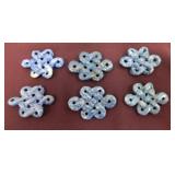 (152) 1.5" 6 PC BLUE LAPIS CHARMS/BEADS