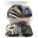 Large Box of Assorted Fabric, Quilting