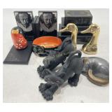 Halloween Black Cat Decor, Bookends, Storage