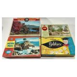 (4) Vintage Puzzles & Yahtzee Board Games