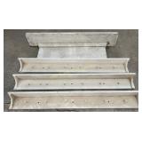 (4) White Painted Wooden Shelving