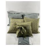 Queen Bed Skirt & (5) Throw Pillows