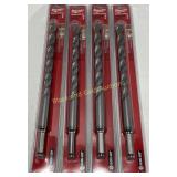(4) New Milwaukee 3/4in. Fast Hammer Drill Bits