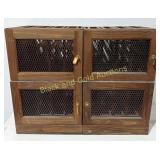 (4) Wooden Wine Rack Cabinets