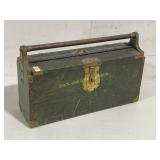 Unusual Small Wooden Tote/tool Box