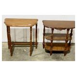 Pair of Small Half Moon Style Hall Tables