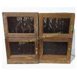 (4) Wood Wine Bottle Crates