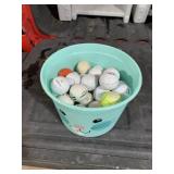 50 golf balls - Ultra, Nitro, Wilson in bucket