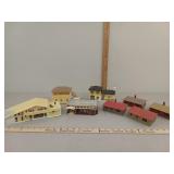 Train car town accessorie buildings,