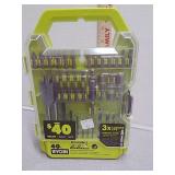 NEW RYOBI 40pc Drill & Impact Drive Set