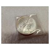 Silver! 1994 1oz silver eagle dollar coin, low