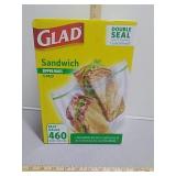 NEW 460 Glad Zipper Sandwich Bags