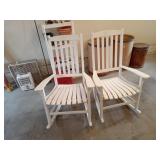 White Rocking chairs