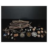 Misc antique jewelry parts