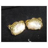 Vintage Genuine Cameo Earrings