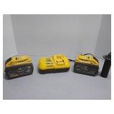 DeWalt Batteries & Charger(Case # 23002080)