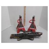 2- 2 Ton Jack Stands & Tire Jack