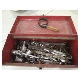 Tool box with assorted tools,