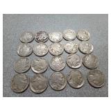 Buffalo nickels 20 total, dates readable some are