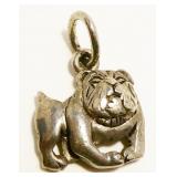 1/2" Sterling Silver Bulldog Pendant 2.5g