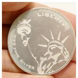 Liberty & Freedom 1 Troy Ounce .999 Silver Round