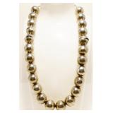 18" Taxco Mexico 925 Silver Pearl Necklace 66.6g