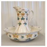 Antique English Bowl & Pitcher Set