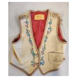 Beaded Deerskin Prairie Vestments Ladys Vest MED