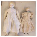 Antique 24" Blonde BERTHA & 19" China Head Dolls