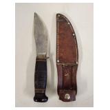 8 1/2" MARBLES Leather Handle Hunting Knife