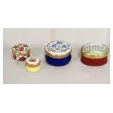 4 Crummles British Enamel Battersea Boxes