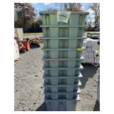 E1. (10) Rubbermaid stackable bins